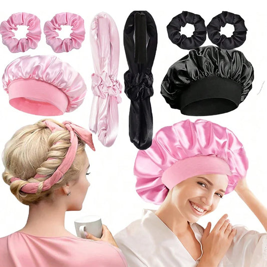 Heatless Curling Headband – Silk Ribbon Hair Rollers for Soft, No-Heat Curls